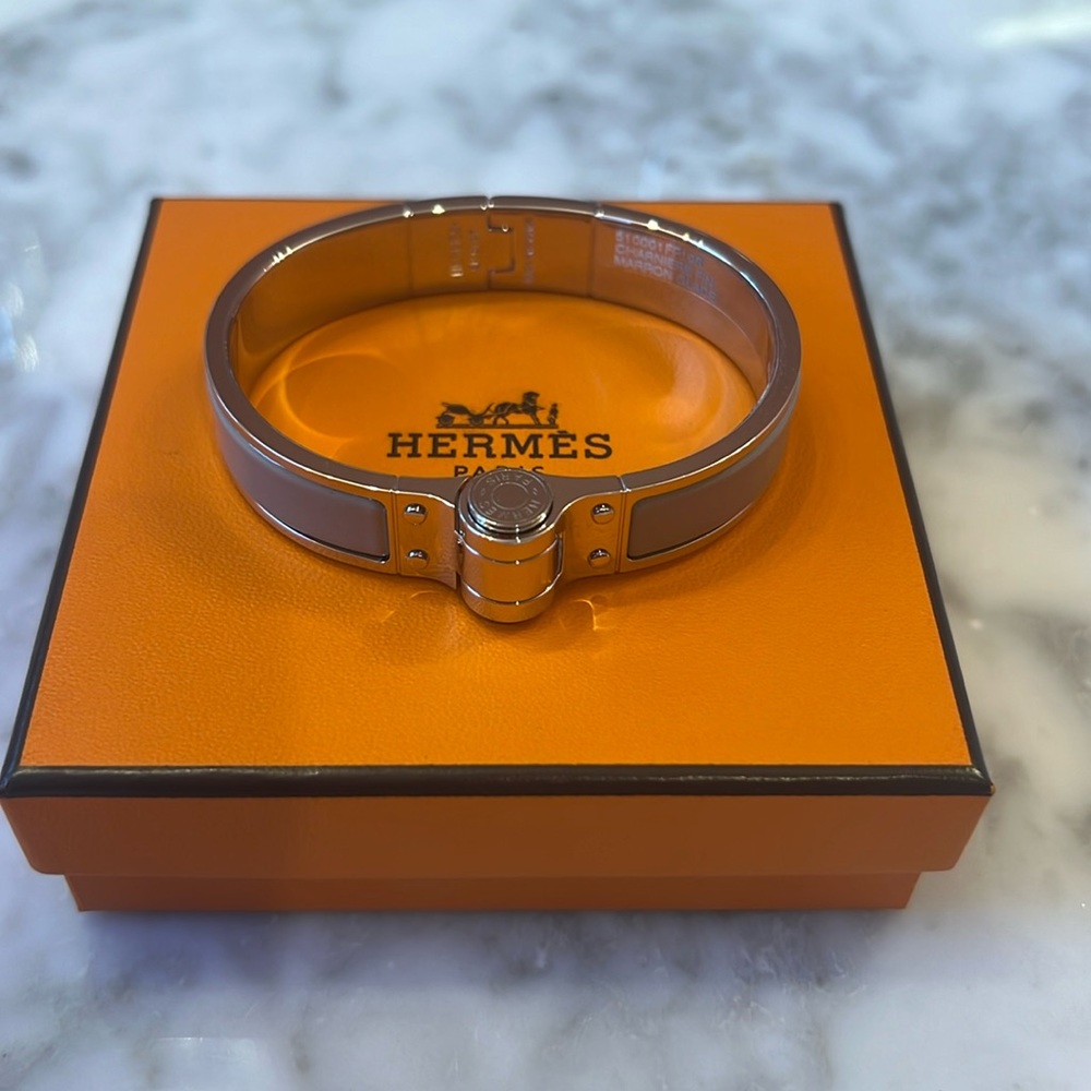 Hermes Le Bracelete Clic Marron Glacè